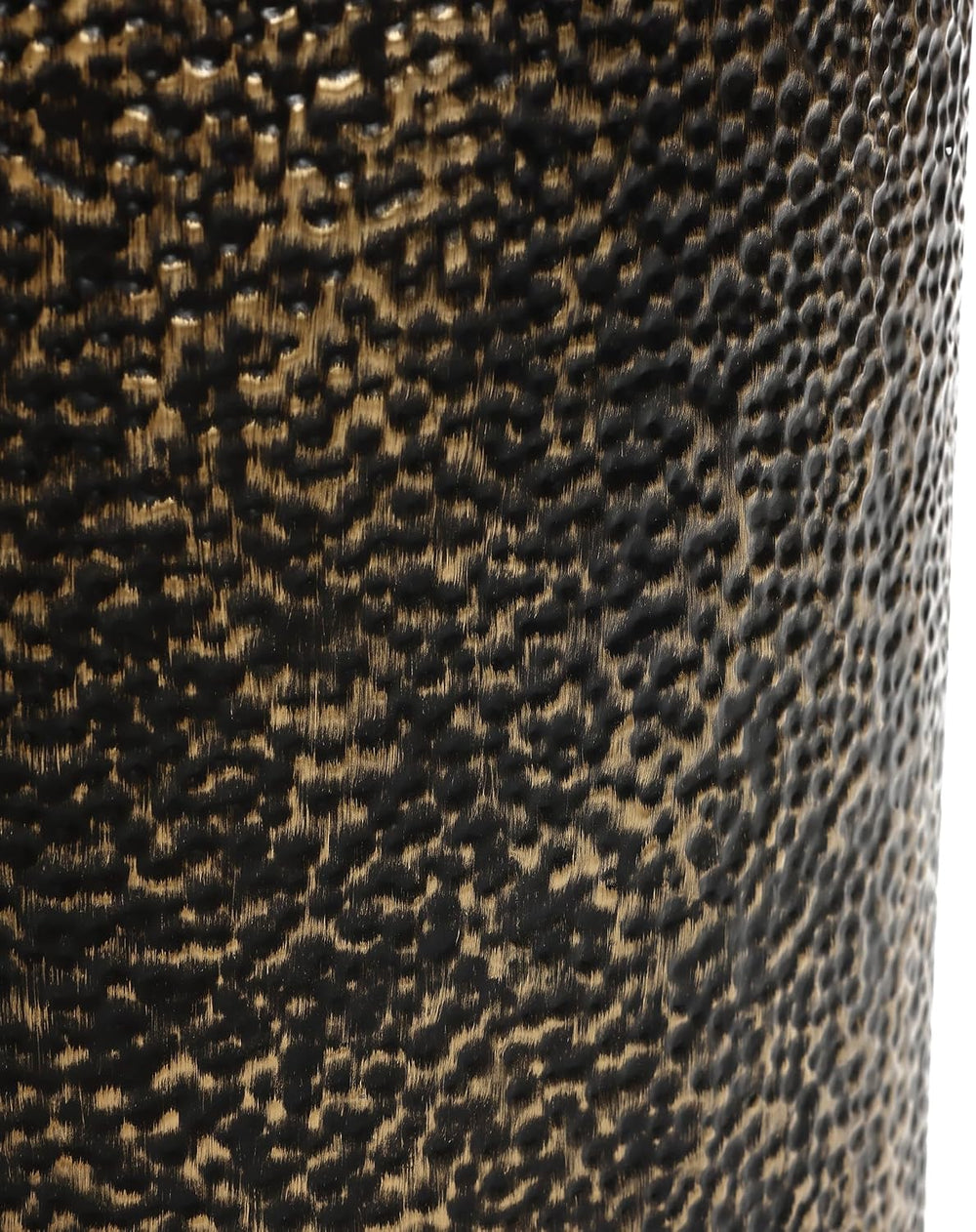LuxenHome Round Side Table, 20" Black and Gold Metal Base with Wood Top,...
