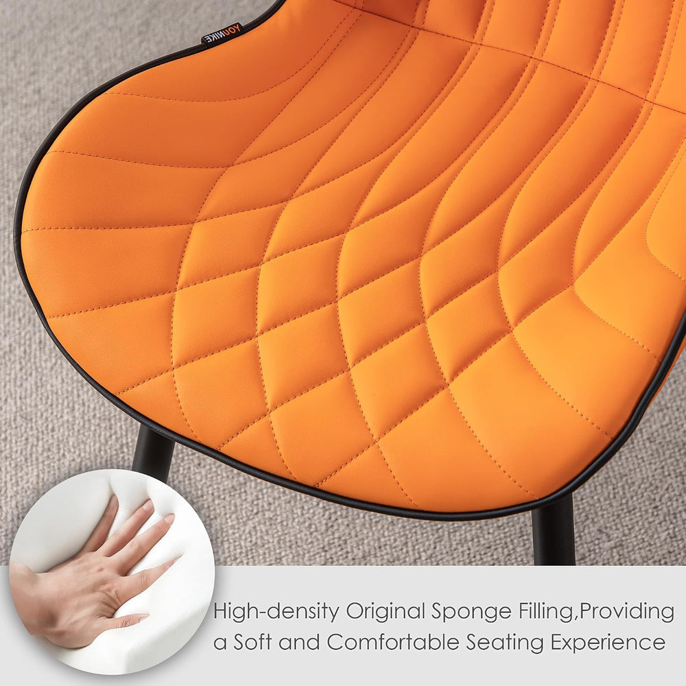 Kidol & Shellder Dining Chairs Set of 2, PU Leather Upholstered Kitchen C...