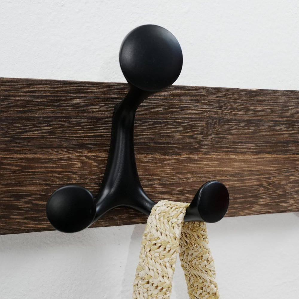 WEBI Coat Rack Wall Mount,24" Solid Wood Coat Hooks Wall Mounted Coat Ha...