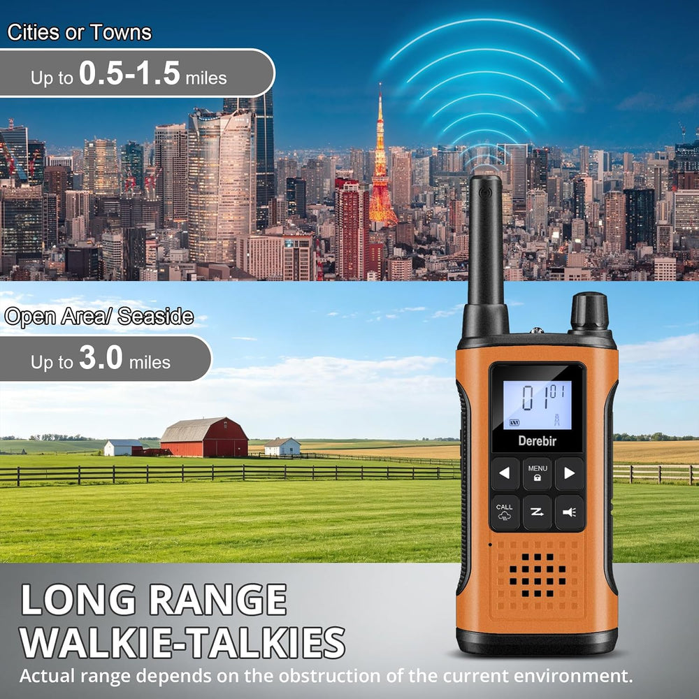 Rechargeable Walkie Talkies for Adults Long Range-4 Pack