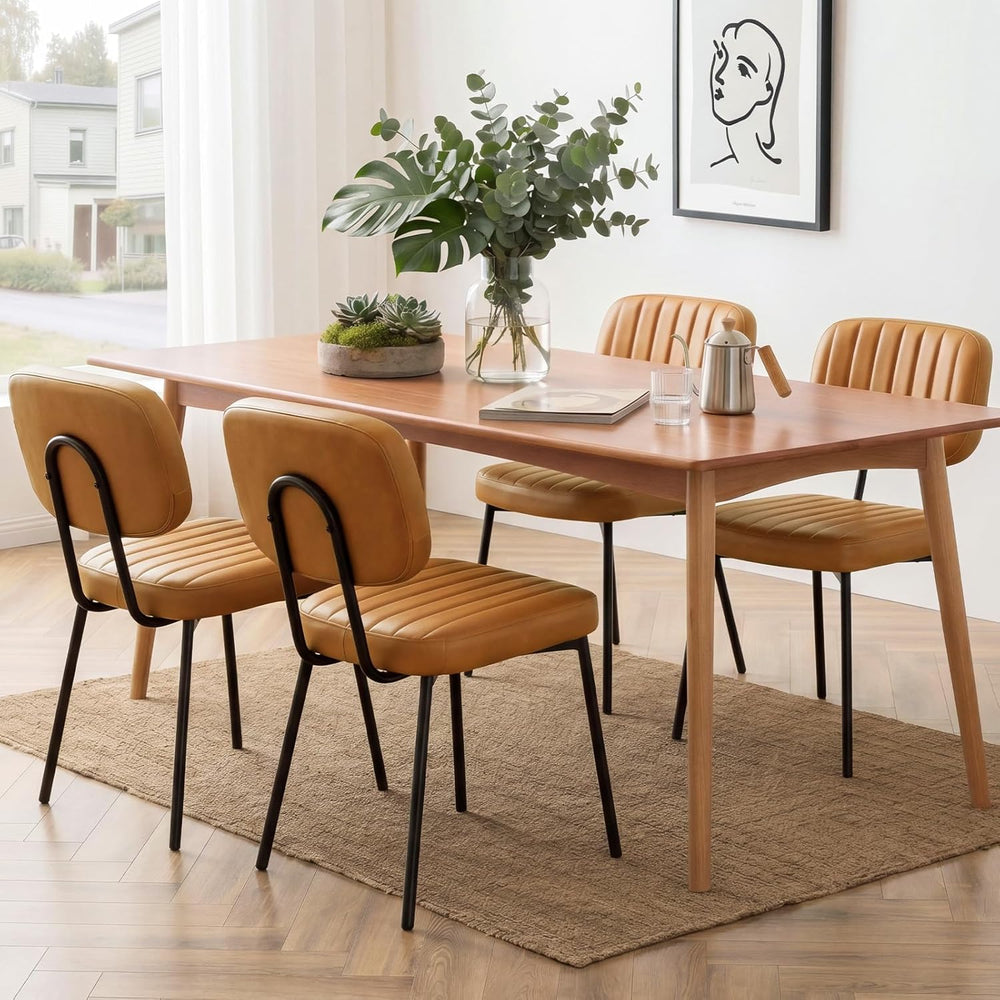 OLIXIS Dining Chairs Set of 4, Modern Upholstered Mid Century Kitchen Chairs ...