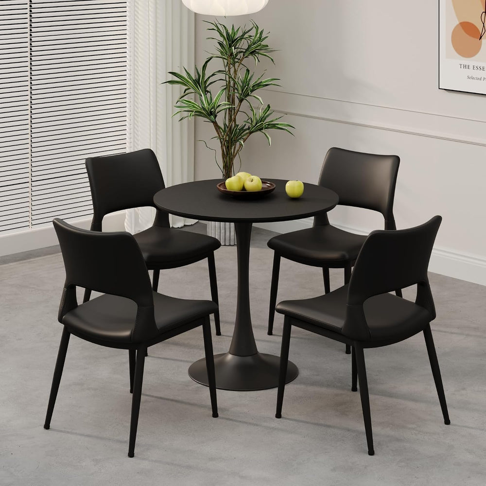 Round Dining Table Set, 31.5'' Modern Dining Table Set for 4, Dining ...