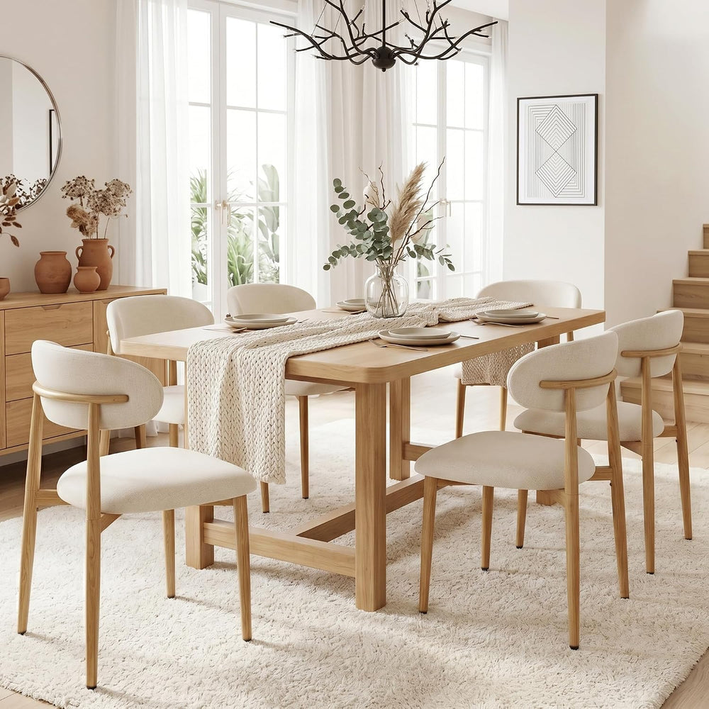 UVV Dining Chairs Set of 2, Metal Kitchen Chairs with Modern Fabric Upholster...