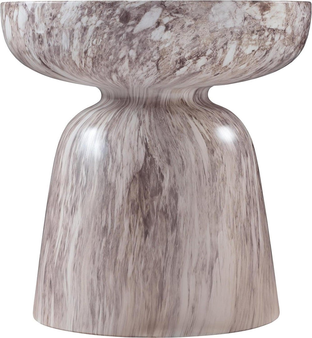Meridian Furniture Avellino Brown Indoor/Outdoor Concrete End Table