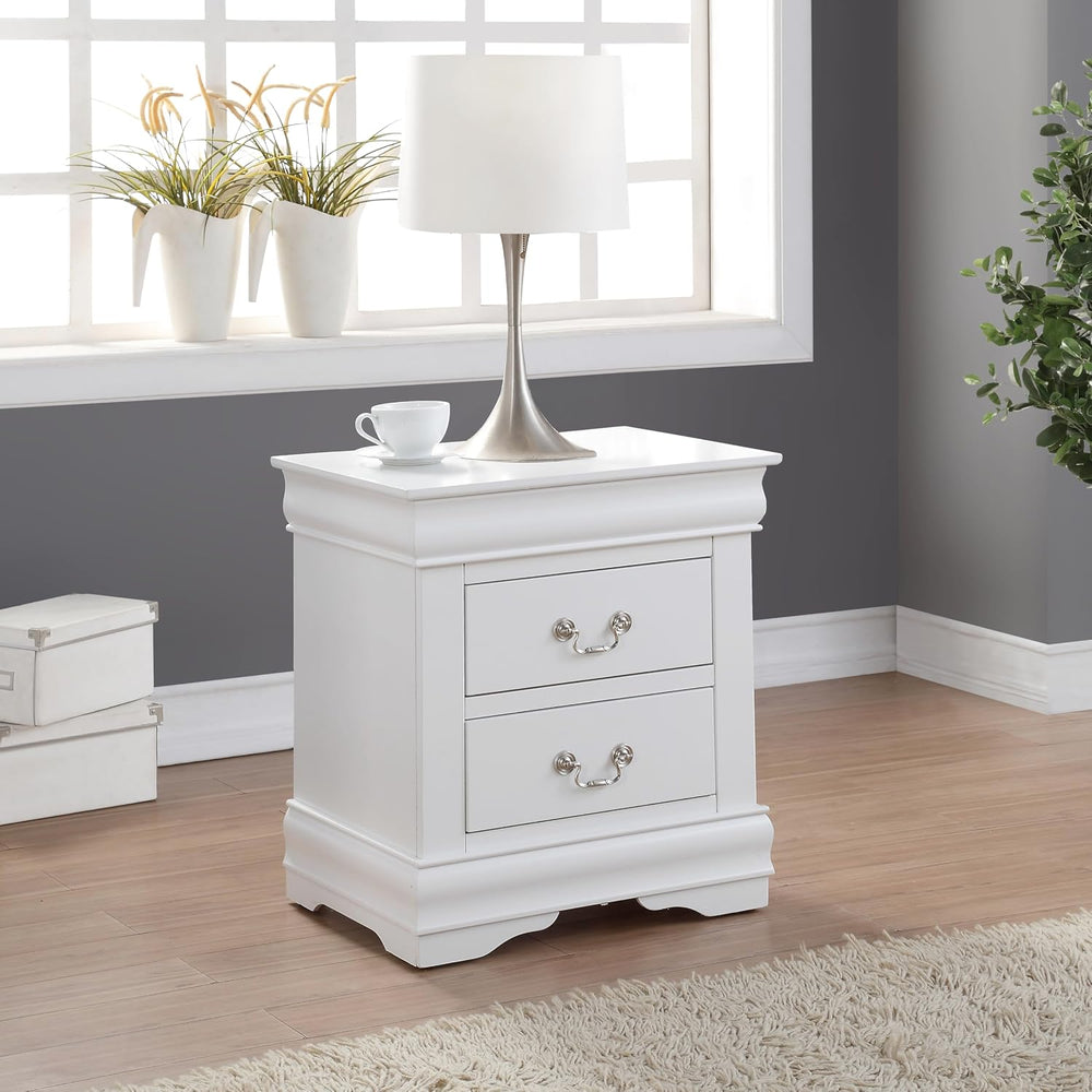 Knocbel Traditional Nightstand End Tables Side Table with 2 Drawers and Metal...