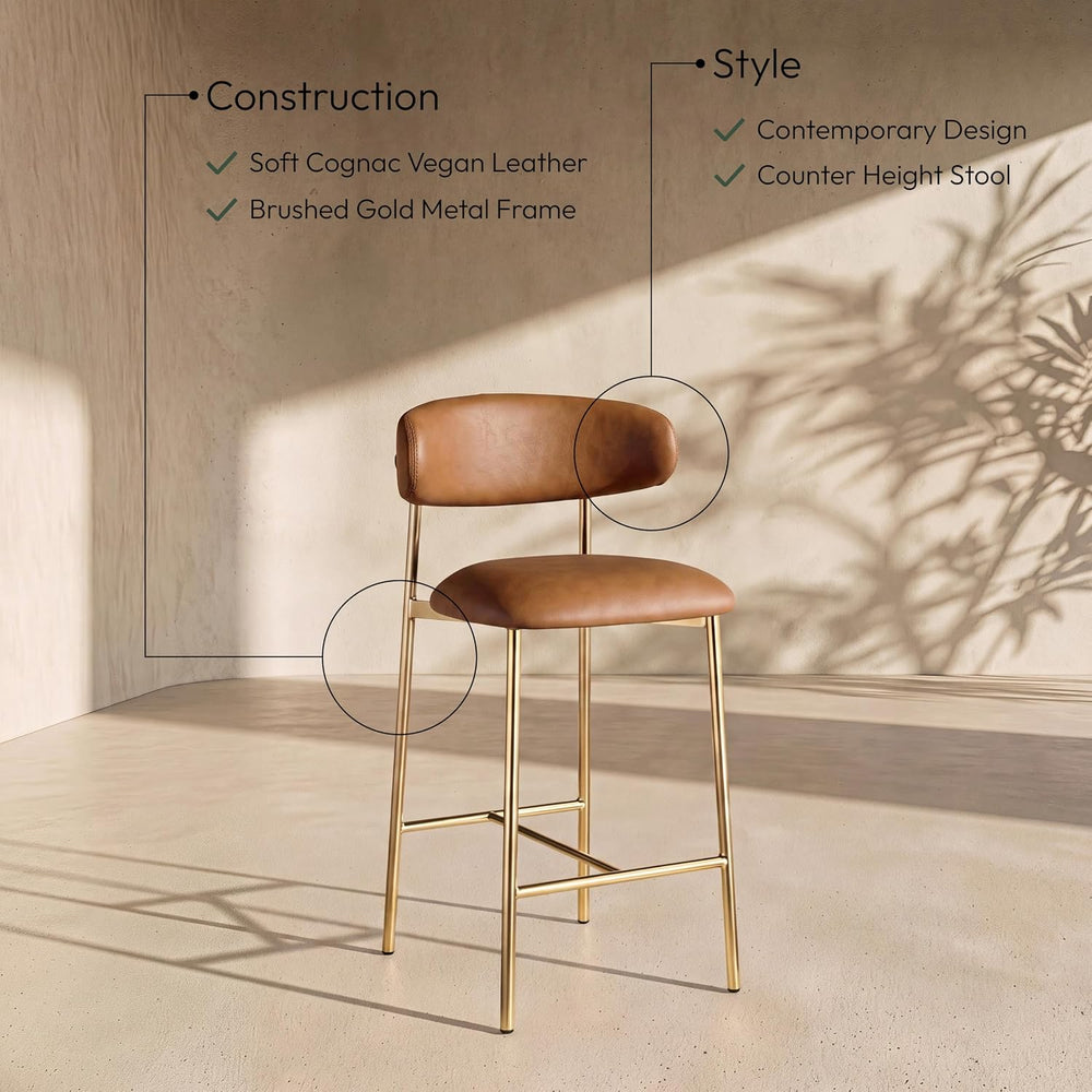 Meridian Furniture 995Cognac-C Lupita Collection Modern | Contemporary Counte...