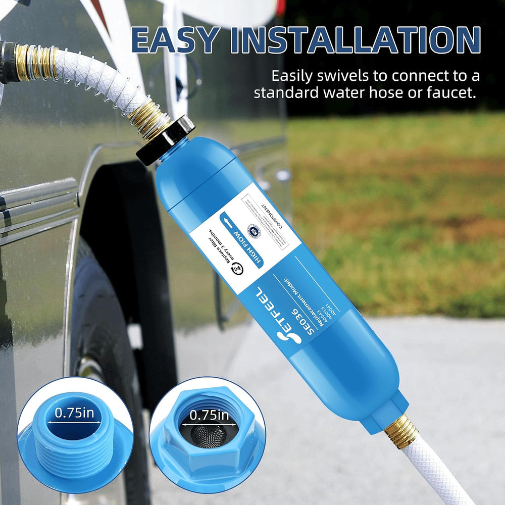 RV Water Filter, NSF Certified Camper Water Filter For RV Garden, Camping Mus...