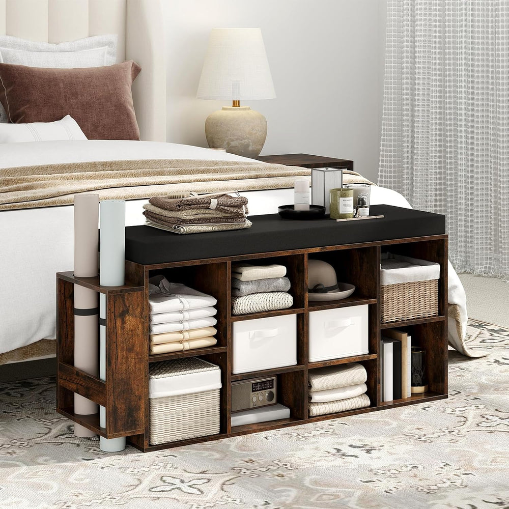 Giantex Shoe Storage Bench with Umbrella Stand, 10-Cubby Entryway Shoe Rack O...