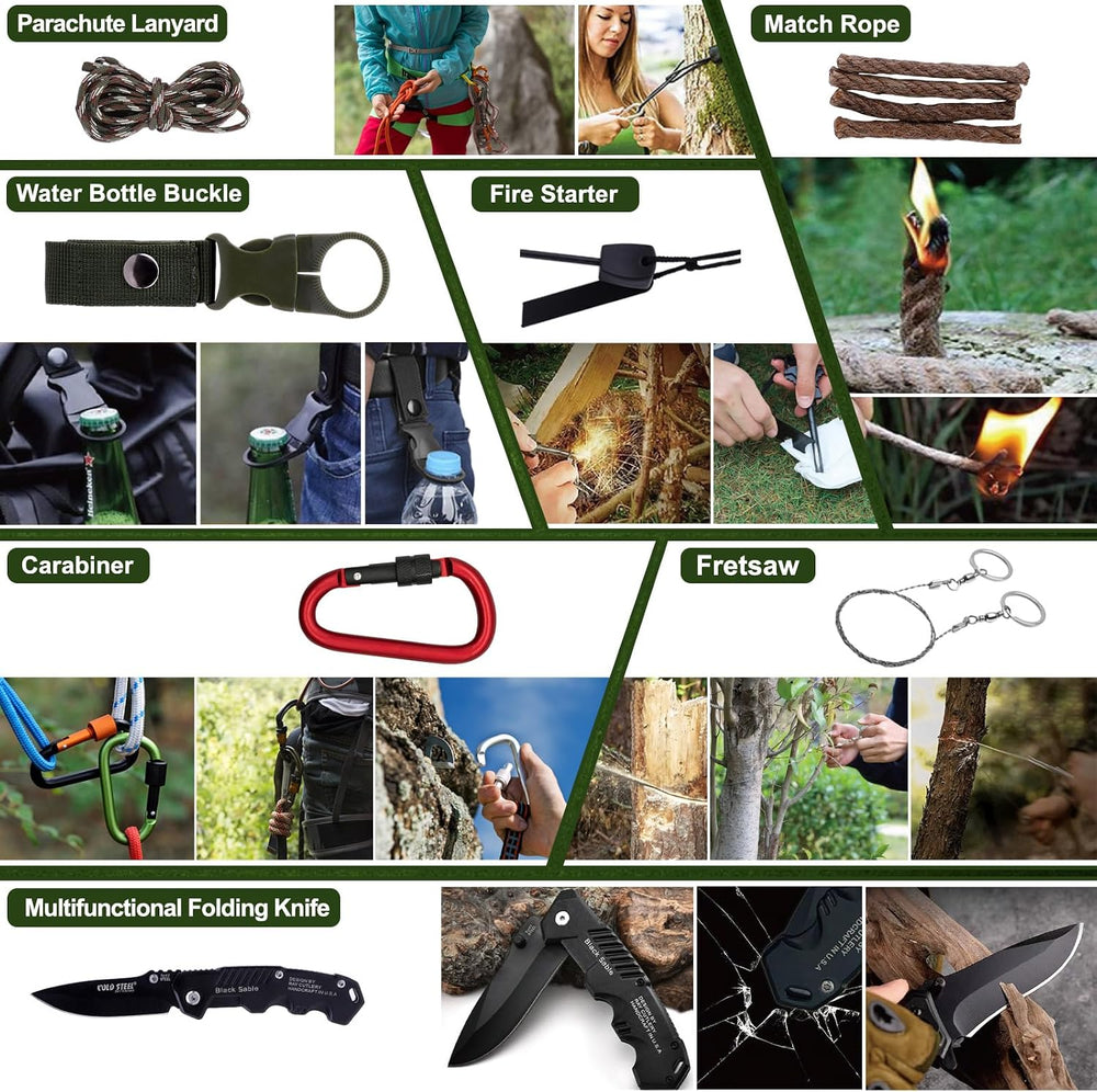 Survival Kit Advent Calendar for Men 24 Days Countdown with Premium Outdoor S...