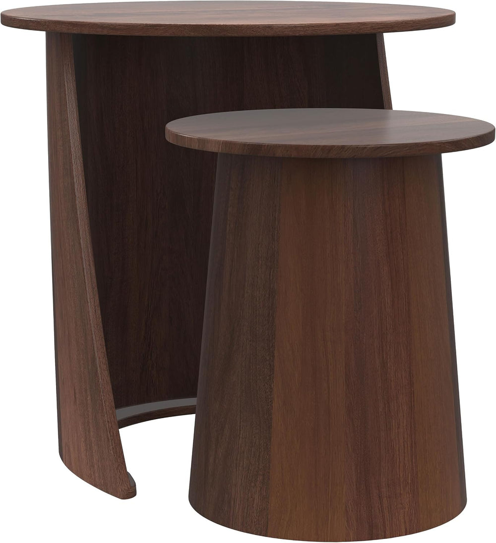 Coaster Home Furnishings - Yency - Mango Wood - 2-Piece Round Nesting Tables ...