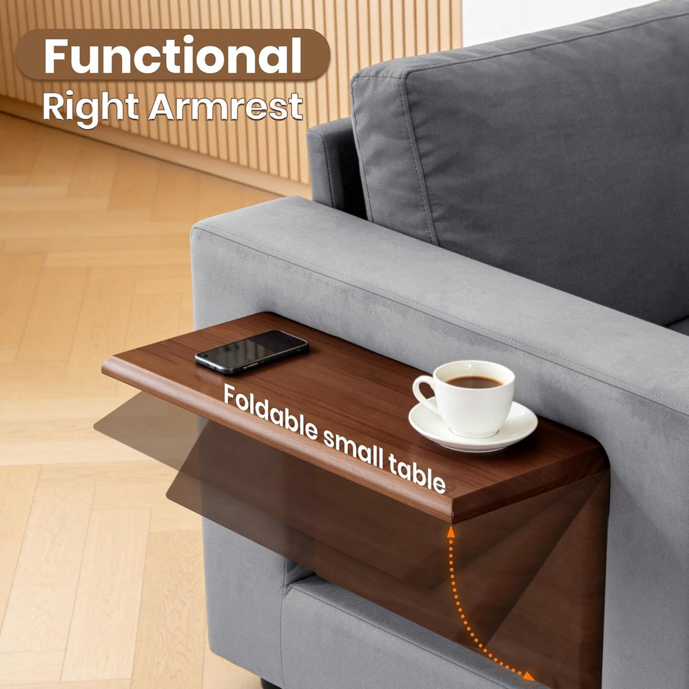 105" Modular Sectional Sleeper Sofa with Pull Out Bed, U Shaped Couch wi...