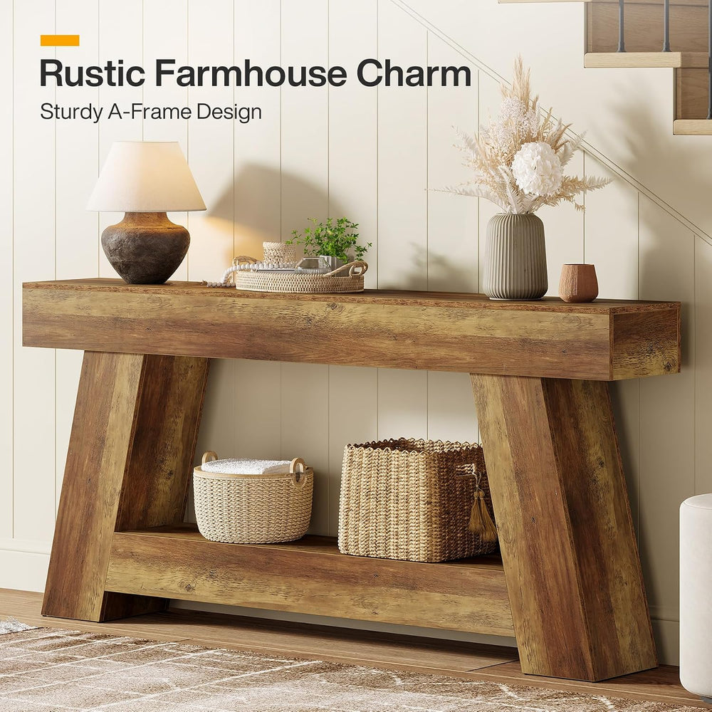 Tribesigns 70.9 Inch Long Console Tables, Farmhouse Entryway Table with Stora...