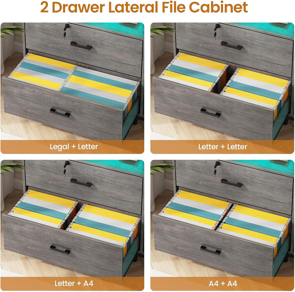 SEDETA 59" Filing Cabinet with Lock Drawers fits Legal Size for Home Off...