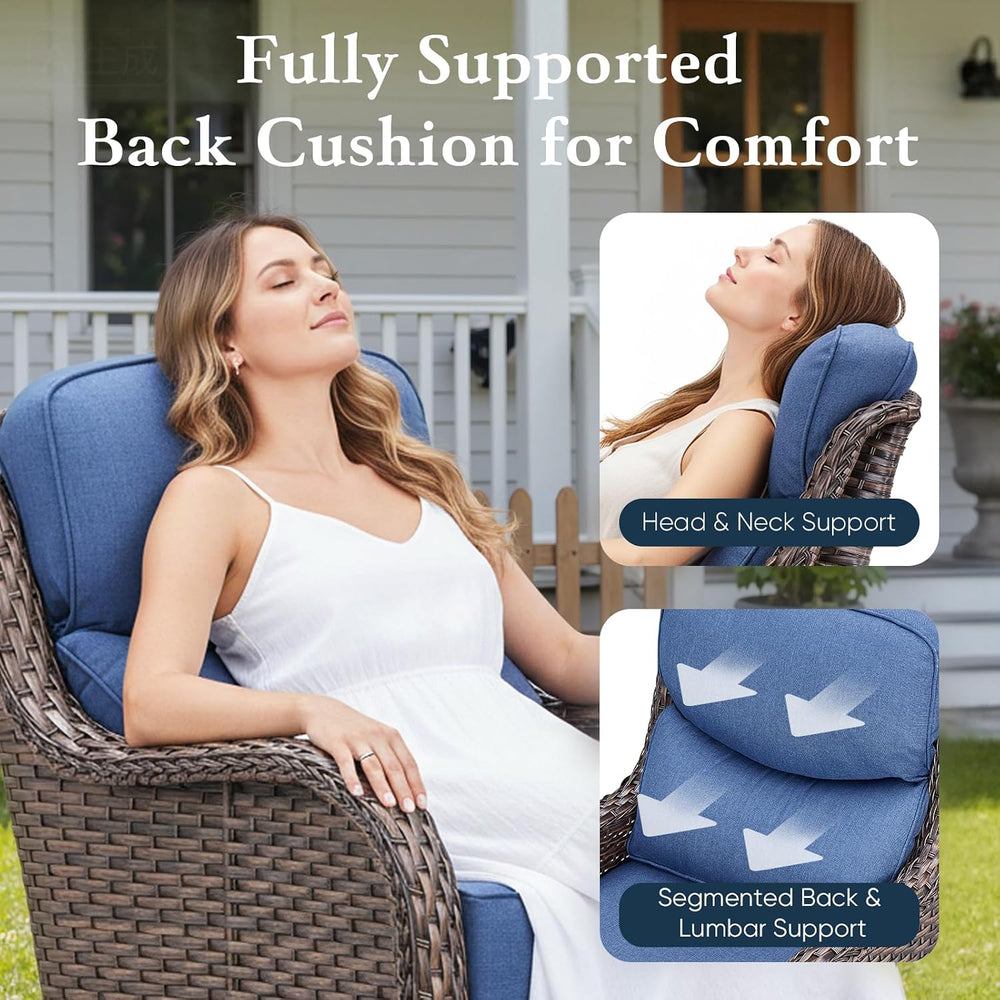 Belord Luxury 6" Thick Cushioned 7 Pieces Patio Furniture Set with Outdo...