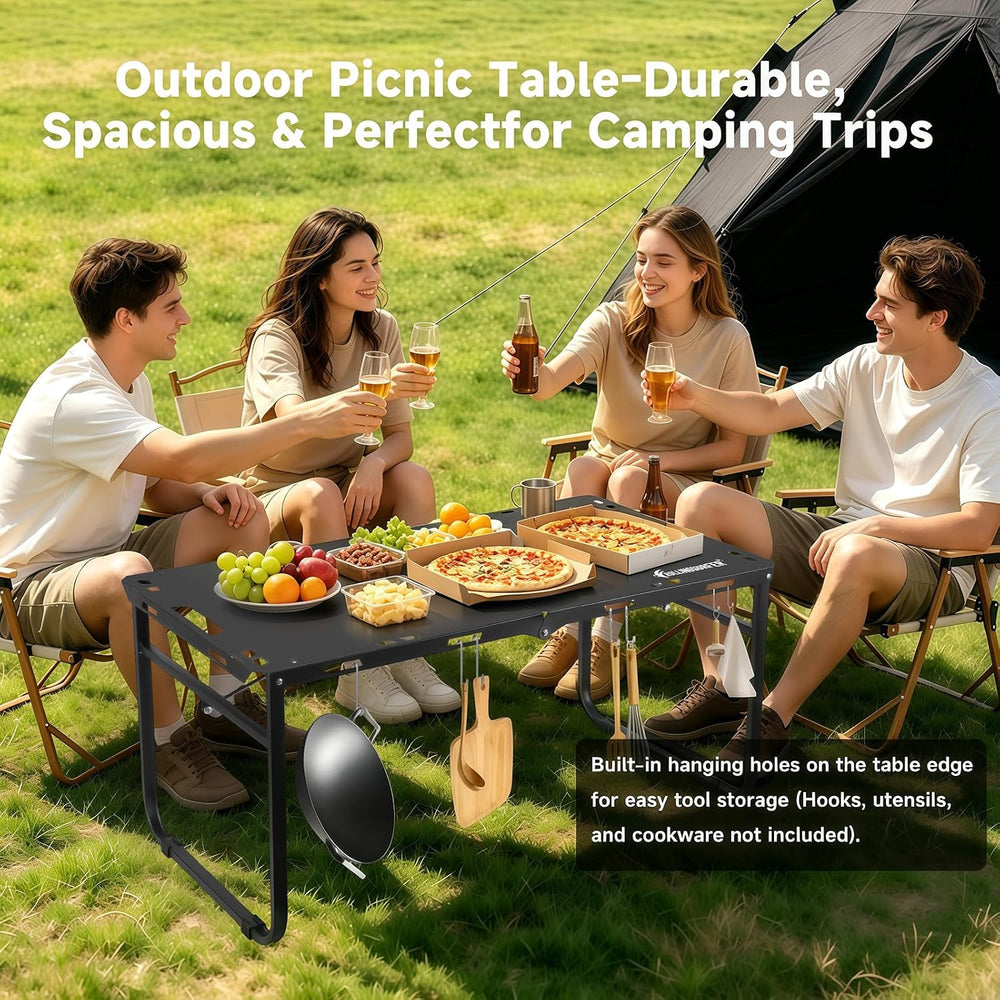 rollingsurfer Low Profile Camping Table, 17" H Coffee Table for Outdoor,...