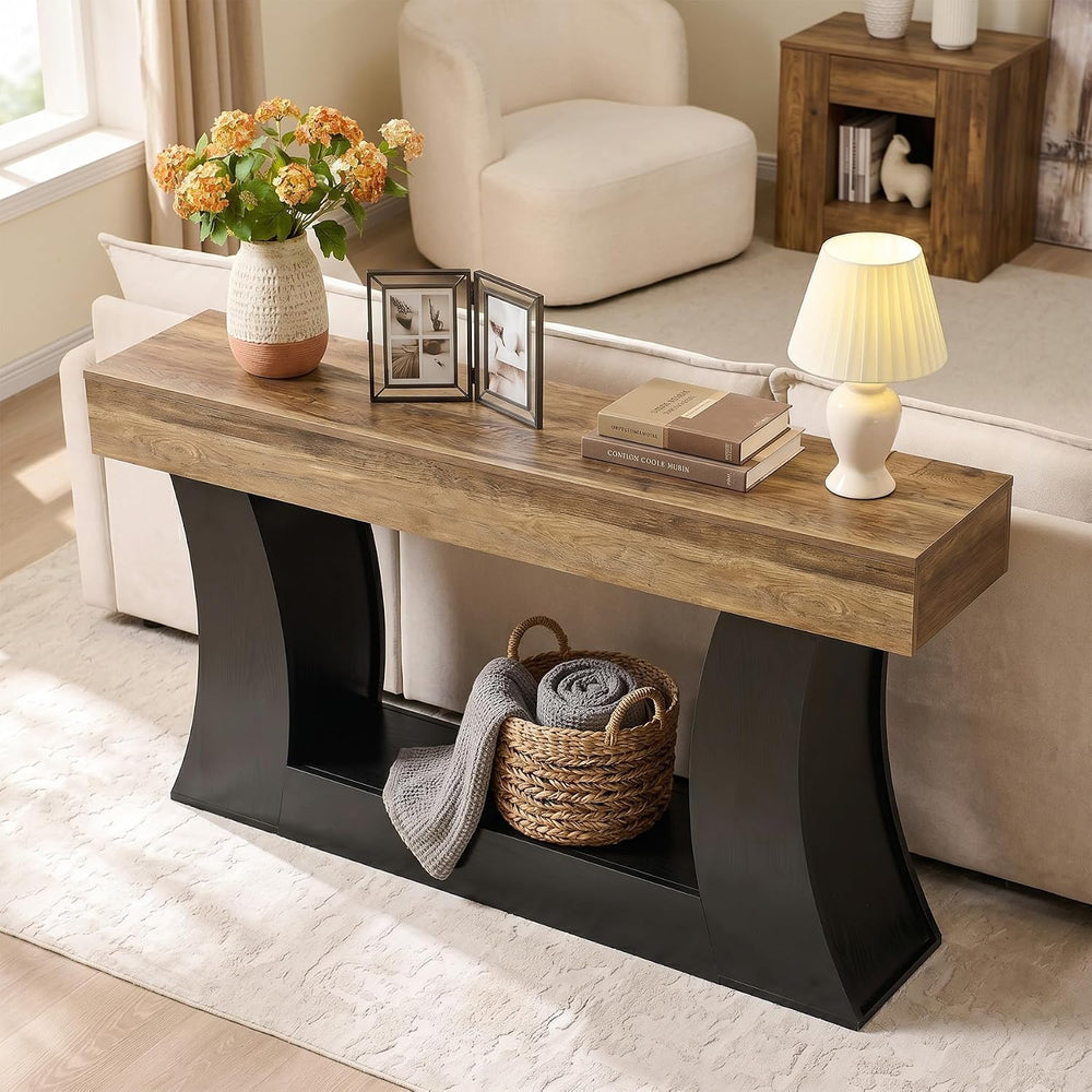 63-Inch Console Table, Behind Couch Sofa Table, Modern Entryway Furniture | H...