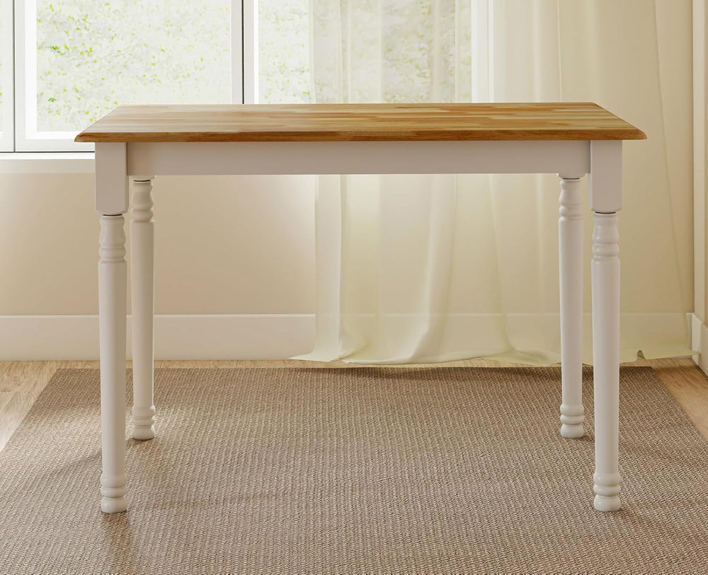 chairus 43" Wood Dining Table for 2-4, Rectangular Kitchen Table with Tu...