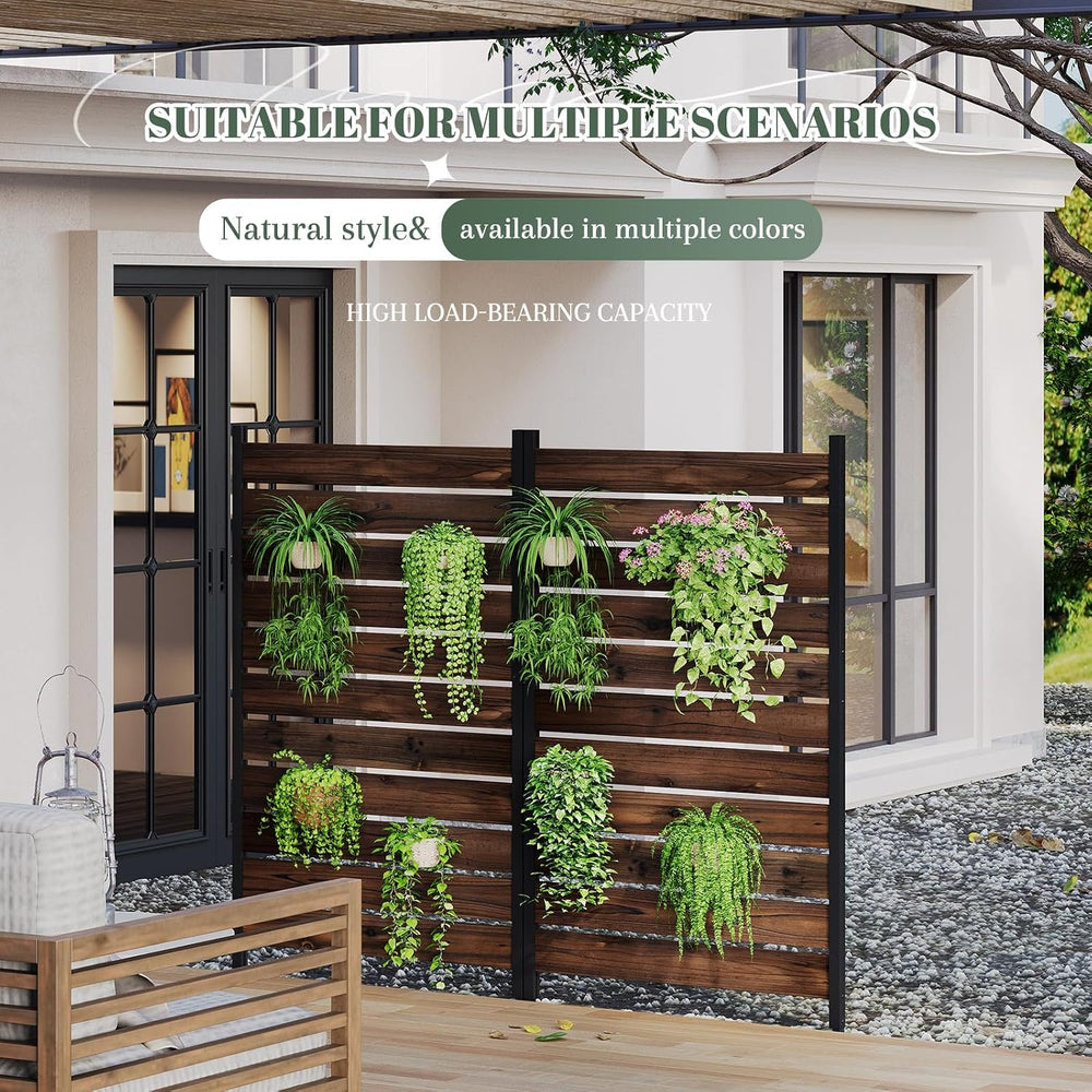 Privacy Fence Screen Outdoor Freestanding Decorative Patio Air Conditioner Fe...