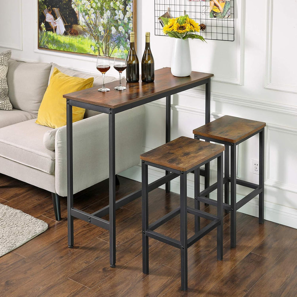 VASAGLE Bar Table, Kitchen Dining Table, High Top Pub Table, Bar Height Cockt...
