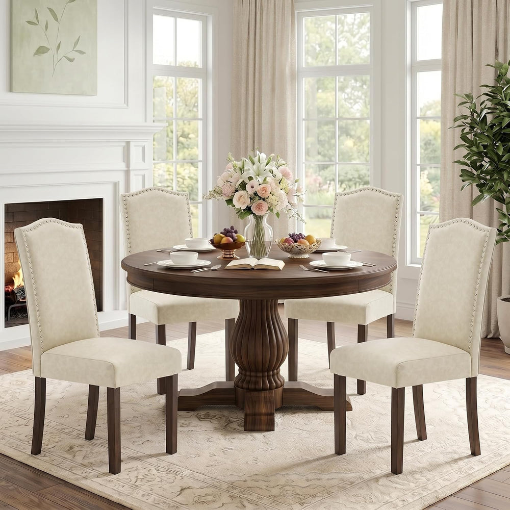 Upholstered Dining Chair Modern Parsons Stylish Kitchen Diner Set of 6
