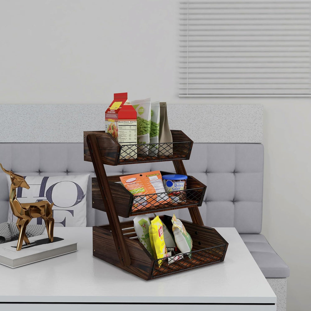 Dorhors Fruit Basket for Kitchen Counter Organizer,Fruit Bowl Stand Storage