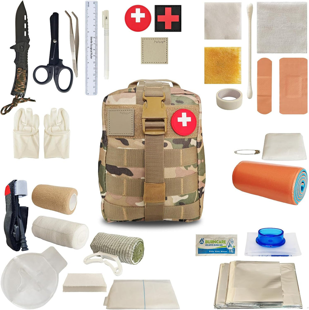 Survival Kit Tactical Emergency Kit, Portable IFAK MOLLE Survival Kit