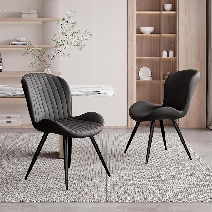 Nalupatio Dining Chairs Set of 2, Modern Dining Room Chairs Comfy Backrest Th...