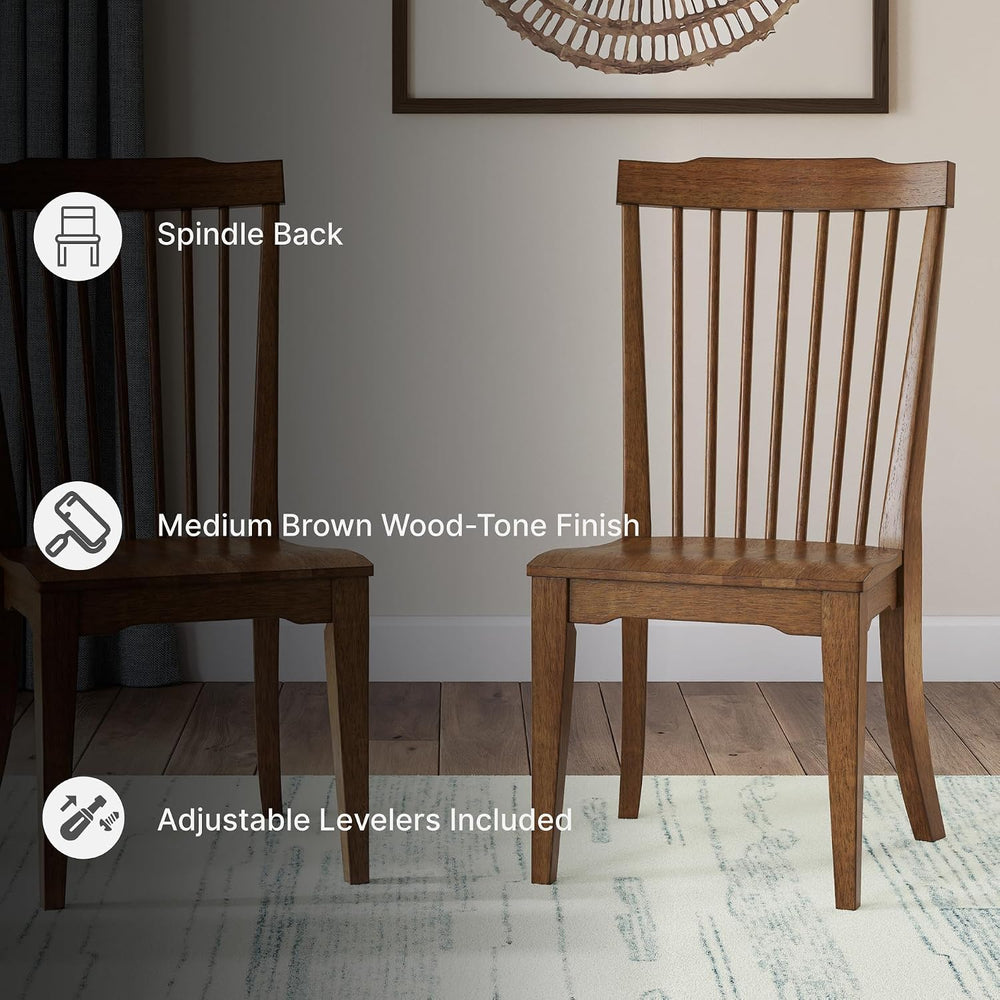 Signature Design by Ashley Windsor Dining Chairs, Set of 2, Brown