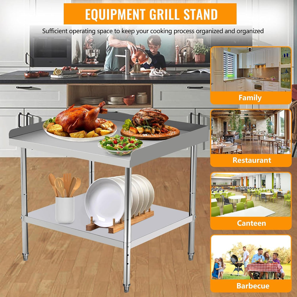 24x24x30 Inch Equipment Grill Stand Table Stainless Steel NSF Certified 400 L...