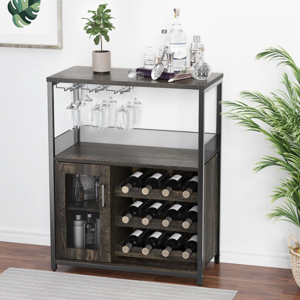 GAOMON Coffee Wine Bar Cabinet with Storage and Detachable Rack