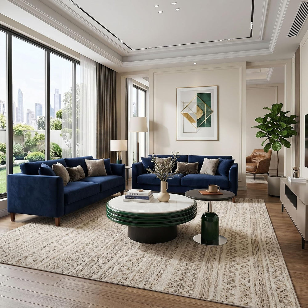 18.9'' Round End Table for Living Room, Modern Accent Side Table with...