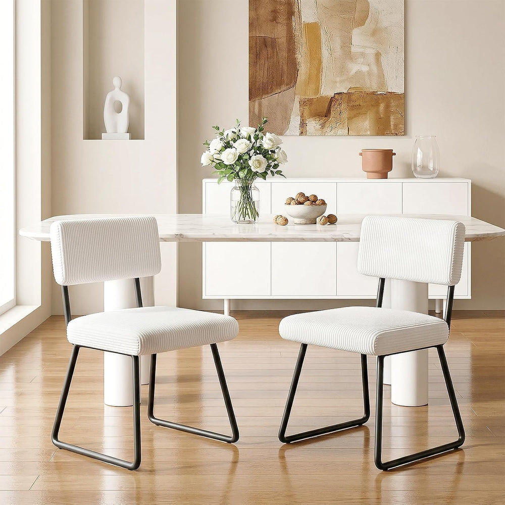 Dining Chairs Set of 2, Upholstered Velvet Dining Room Chairs Kitchen Chairs ...