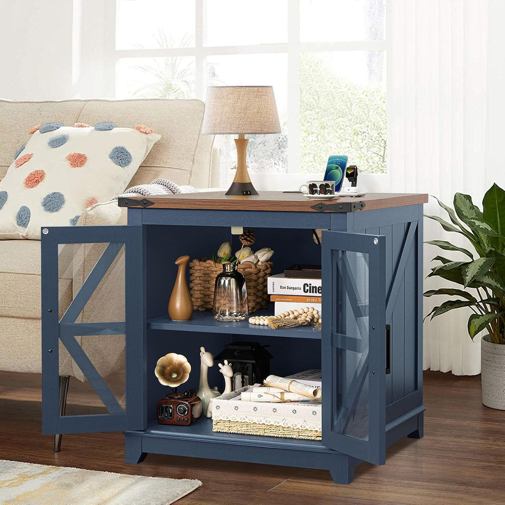 Joaxswe Farmhouse Coffee Table Set 3, End Table and Coffee Table | Blue 24
