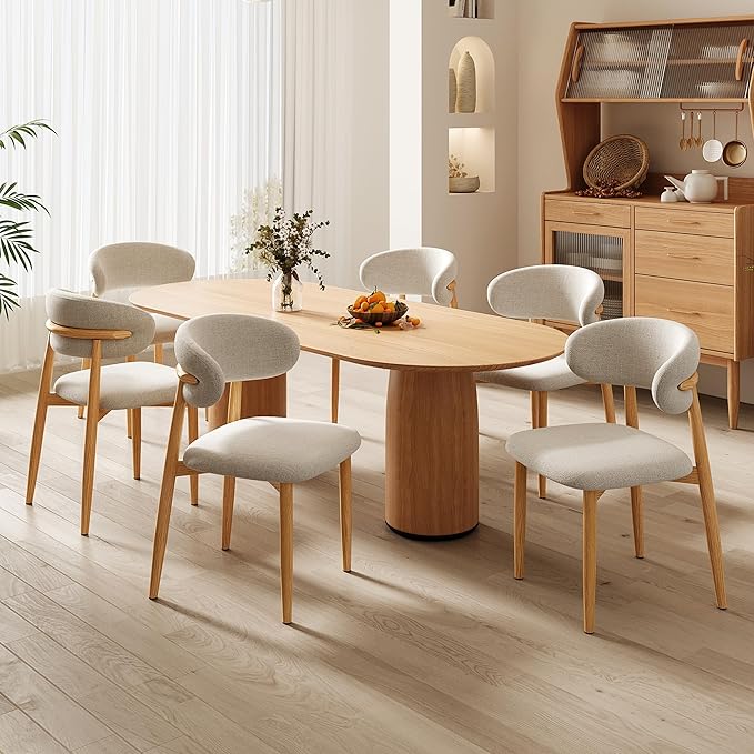 Dining Chairs Set of 4 for Kitchen Dining Table Mid Century Modern Farmhouse ...