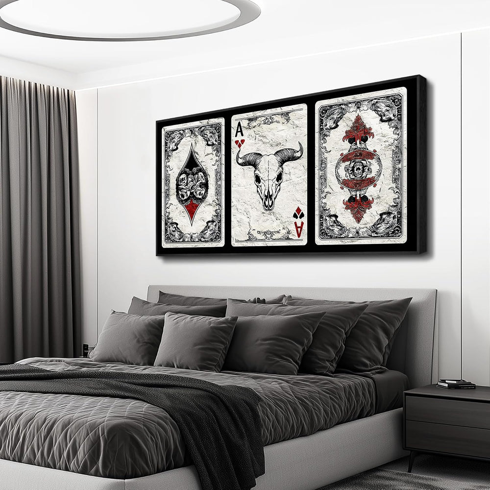 Western Wall Art, Southwestern Cowboy Playing Card Modern Wall Decor,20x40