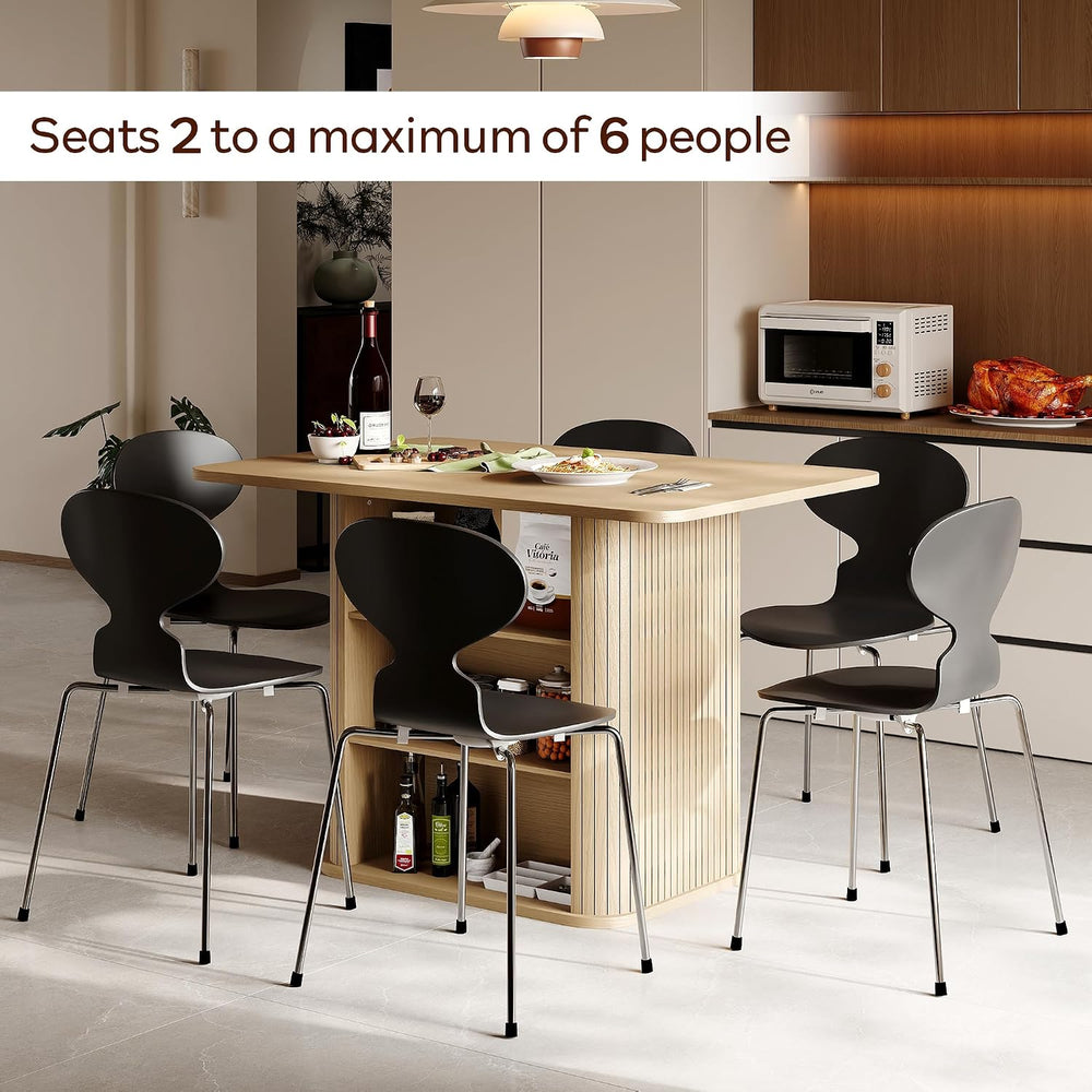 FUQARHY Dining Table for 4, Small Rectangular Kitchen Table for 2 with 3-Tier...