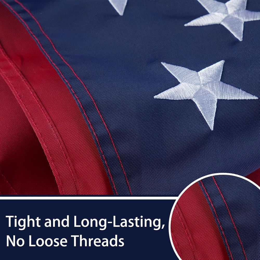 Bradford American Flag 5x8 ft Outdoor Heavy Duty, Embroidered Large American ...