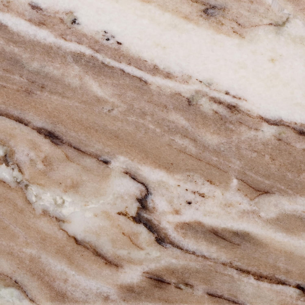 SAFAVIEH Couture Collection - Leah Bryanna White & Brown Marble Accent Ta...