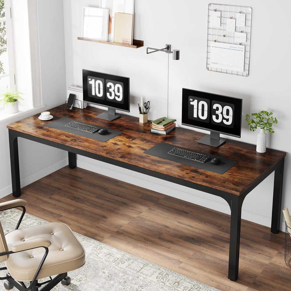 Tribesigns 78.7 Inches Extra Long Computer Desk 2 Person Desk, Double Long De...