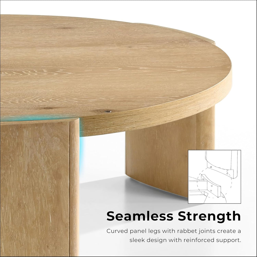 Furniture of America Carys Modern Solid Wood 2-Piece Coffee Table and End Tab...