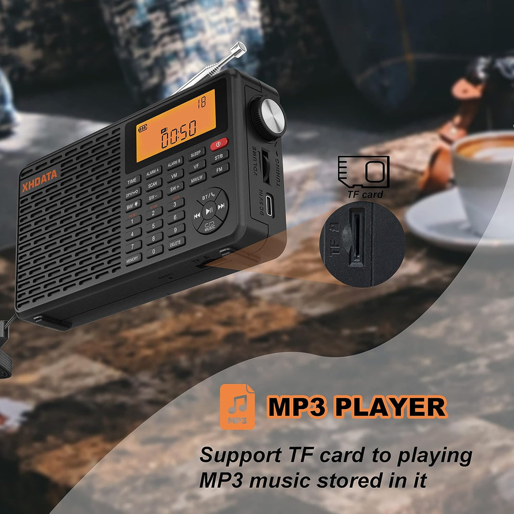 XHDATA D109 Portable Radio AM FM SW LW Shortwave Receiver Good Reception