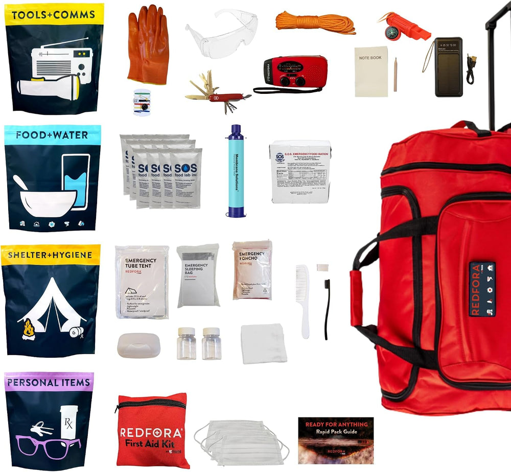 Complete Earthquake Bag - 3 Day Emergency kit for Earthquakes, Hurricanes, Wi...