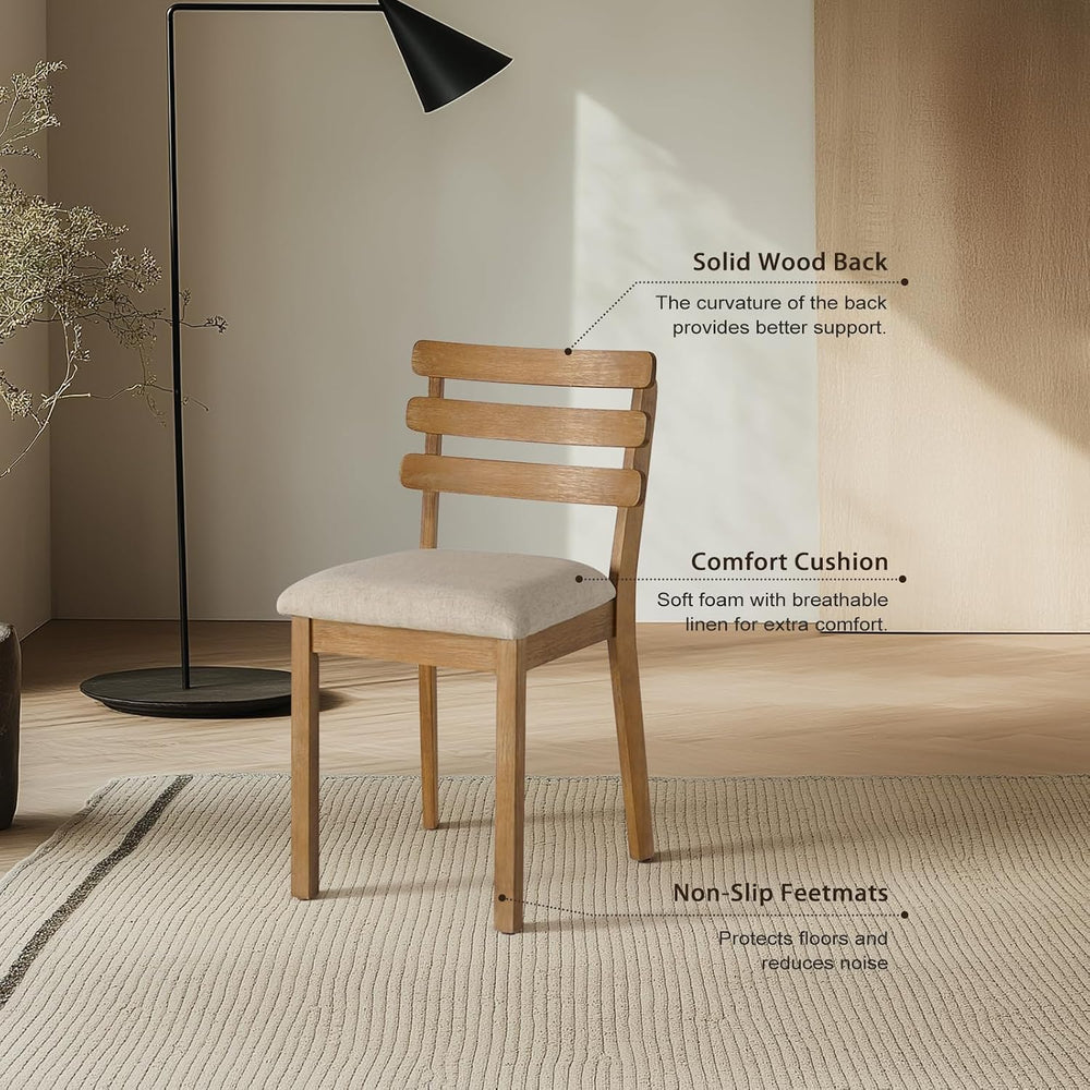 SIMTONAL Farmhouse Dining Chairs, 2 Pcs