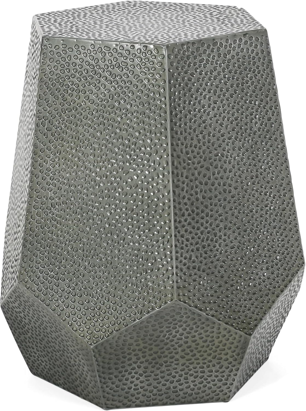 roomfitters Modern Hammered Iron Side Table, Metal End Table for Living Room,...