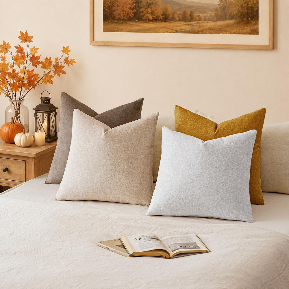 a moment Waterproof Throw Pillow Covers Set of 4,20x20 Inch Outdoor Stain Res...