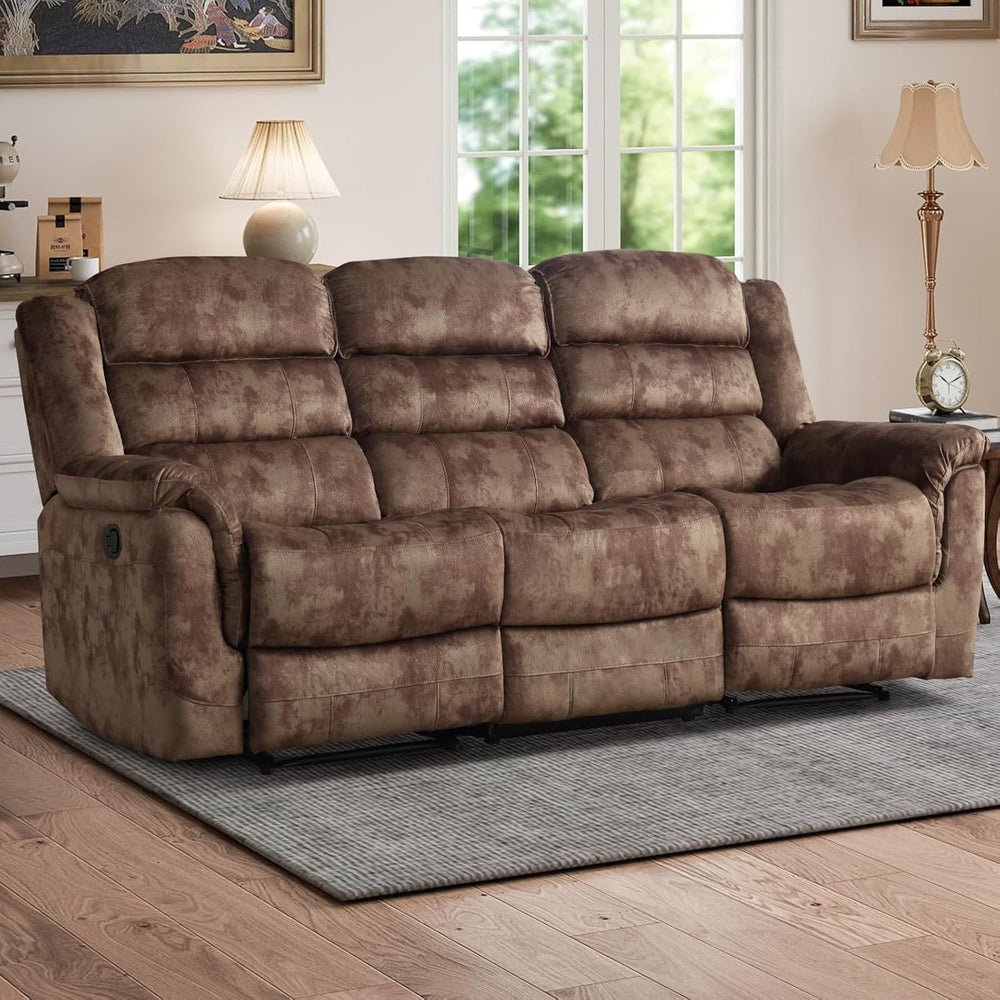 EBELLO Reclining Sofa for Living Room, Extra Wide Modern Overstuffed 3 Seat R...