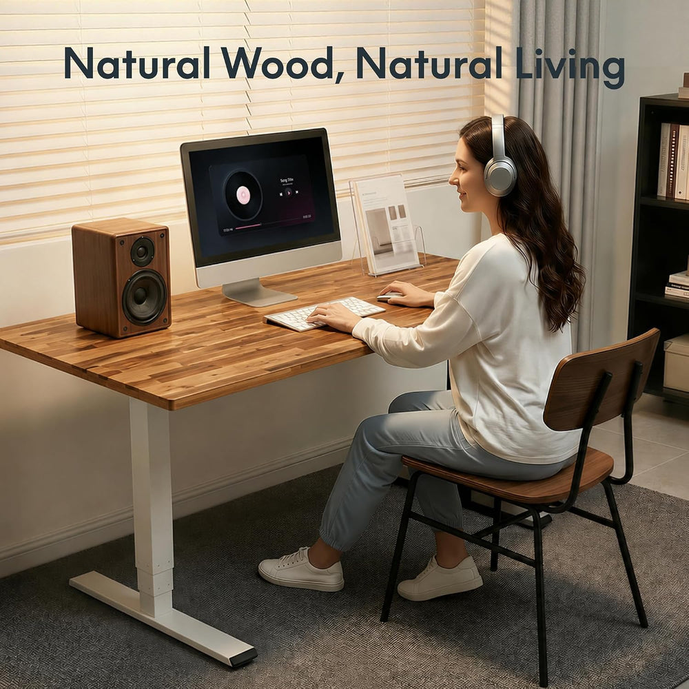 FLEXISPOT Acacia Solid Wood 60"x30" Butcher Block Desktop, Natural