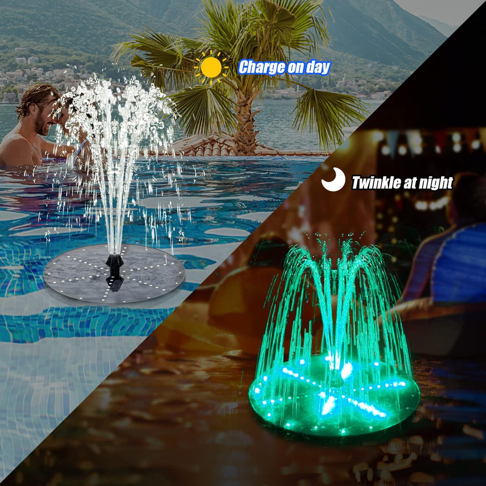 Solar Bird Bath Fountains Upgraded, 4W Solar Powered Water Fountain Pump with...