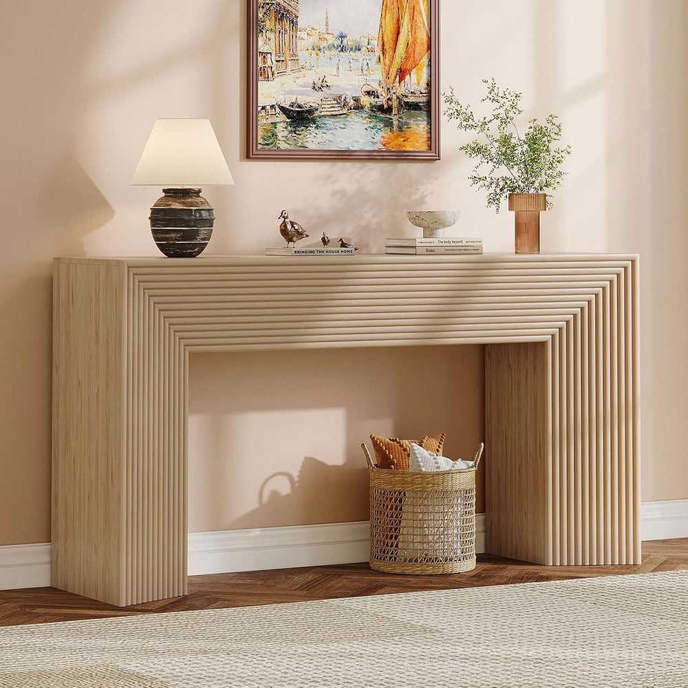 ONBRILL 55-Inch Wood Entryway Table with Storage, Narrow Long Sofa Table | Fl...