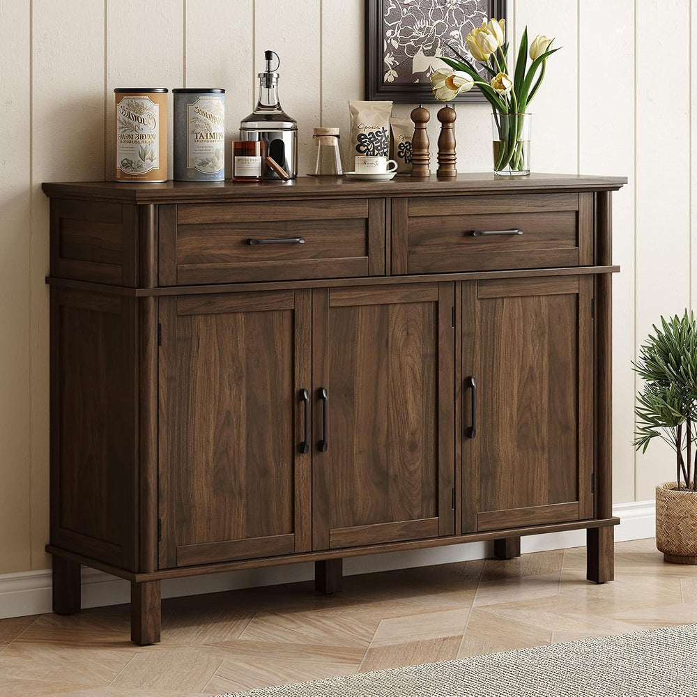 ONBRILL 48 Inch Buffet Cabinet with Storage, Farmhouse Sideboard Buffet w/2 D...